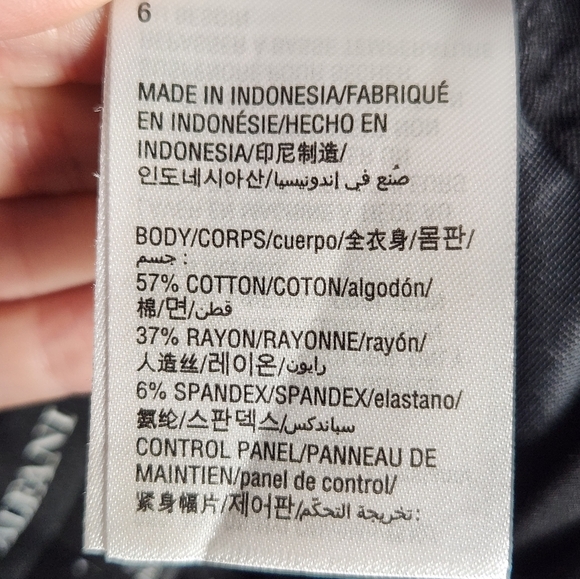 Alfani Size 6 Cotton Rayon Blend Womens Black Slim Fit Slacks - Picture 4 of 5